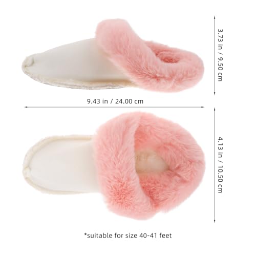 Par de plantillas peludas desmontables para zapatos miniatura 4