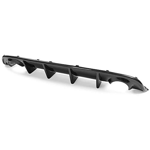 IKON MOTORSPORTS, Rear Bumper Lip Diffuser Compatible With 2015-2020 Dodge Charger SRT, Factory Style Carbon Fiber Print Splitter Spoiler Diffuser Bodykit, 2016 2017 2018 - Thumbnail 4