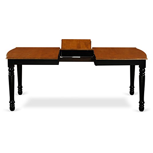 9 PC kitchen tables and chair set with one Dover dining table and 8 kitchen chairs in a Black and Cherry Finish