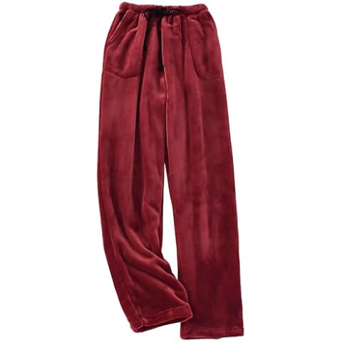 AUPancc Flannel Pajama Pants Women - Fleece Pajama Pants Women with Pockets and Drawstring, Cute Fuzzy Pajama Pants for Winter Cover