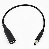 Dongle Tip Adapter Converter Cable for Dell 45W 65W 90W Power Supply, 7.4mm Female to 4.5mm Male Tip Adapter Connector Converter Charger Cord for Dell Inspiron 15 5100 3567 3583 5566 5578 5558