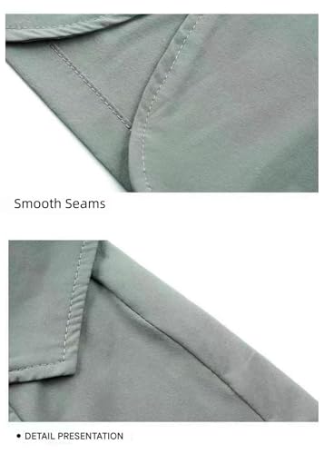 Kyayu Jacket, Men's Lightweight Summer Ice Silk Cool Suit Jacket Slim Fit Button Sport Coats Business Lapel Blazer4