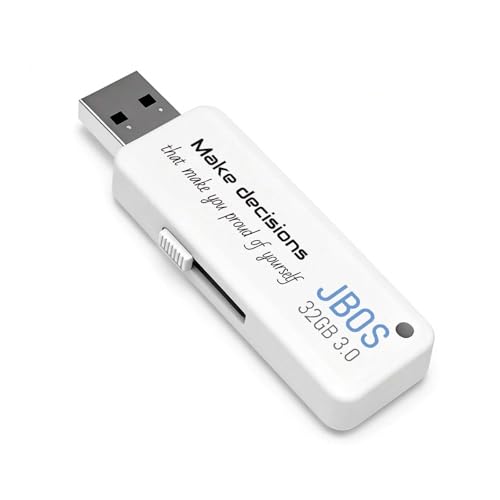 Clé USB 3.0 avec citation inspirante 32 Go blanche JBOS