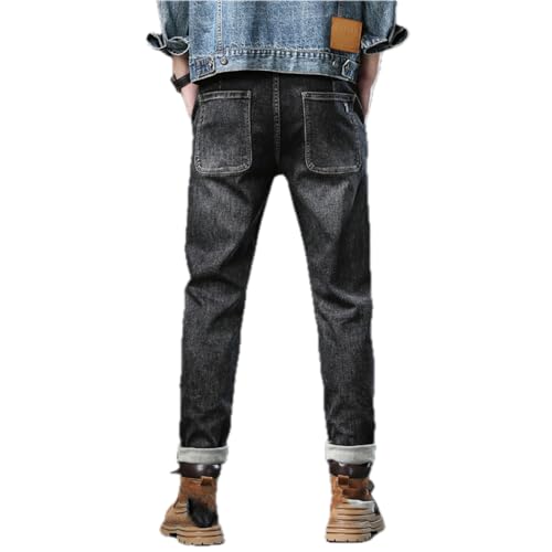 Jeans Pants Trousers Denim Spring and Autumn Stretch Embroidered Label Men's Slim Fit Small Classic2