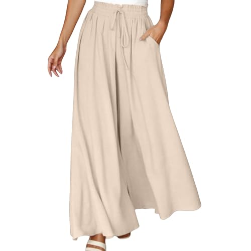 Pantalon large pour femme style bohème et fluide