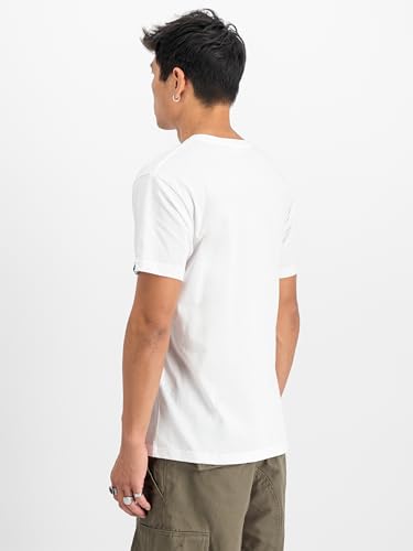 ALPHA INDUSTRIES Herren Basic T Small Logo Kurzarm Shirt, White, 4XL – Ansicht 6