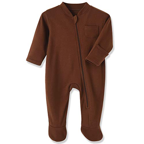 Image of Eleven's Kingdom Baby Kids Sleep and Play,Baby Cotton Pajamas with Mitten Cuffs, 2 Way Zipper Footed Sleeper 0-12 Month
