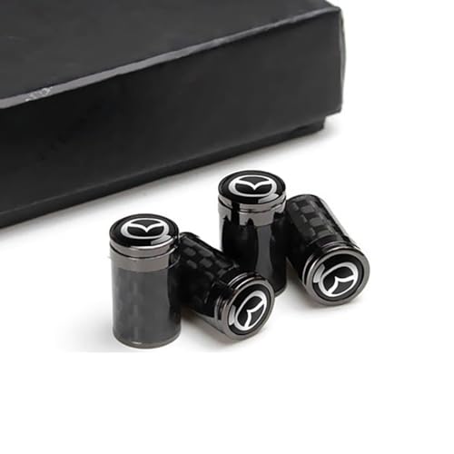 WENINETIES 4 Pièces Bouchons de Valve de Voiture pour Mazda,Capuchon de Valve de Pneu,Capuchon Antipoussière,Accessoires pour Pneus de Voiture