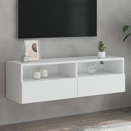 DYRJDJWIDHW mubles de TV,Muebles TV Salon,Muebles de TV,Mueble de Pared para TV Madera ingeniería Blanco 100x30x30 cmAdecuado para salón, Dormitorio