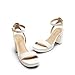 DREAM PAIRS Platform Heels for Women High Block Chunky Open Toe Ankle Strap Heels Fashion Wedding Party Evening Prom Dance Dress Pump Sandals Shoes,Size 8.5,White-Pu,SDHS2420W