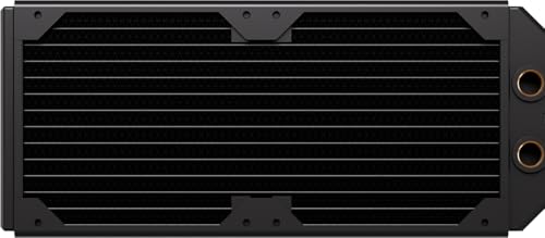 CORSAIR Hydro X-Serie XR5 NEO V2 240 mm Radiator für Custom-Wasserkühlung – Kompatibel mit iCUE LINK-Lüftern, 2 x 120 mm Lüfterhalterungen, Schraubenschutzplatten, G1/4-Zoll-Gewinde – Schwarz