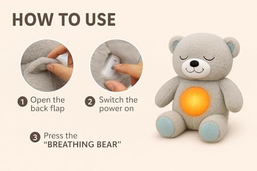 Image of MOROVIK Teddy Bear Sound Toy with Light and Music for Kids Stuffed Animal Plush Toys 1-5 Years Boys Girls Birthday Gift (Multi)
