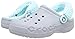 Crocs Unisex Men's and Women's Baya Lined Fuzz Strap Clog, Light Grey/Ice Blue, 6 US