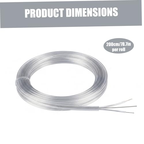 Cable de lámpara transparente de 2 conductores para solucionar cables caídos en techos 5