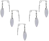 Fishing Spinner Blades for Crappie Spinnerbait - Crappie Fishing Spinner Spin for Jig Lure (11PCS Silver Willow Spinners)