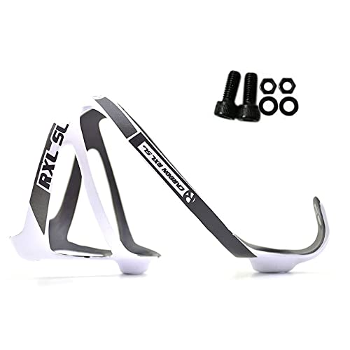 RXL SL Carbon Bottle Cage Bike Bottle Holder Water Bottle Cage Carbon Fiber Cup Holders Bottle Cages for Mountain Bike Accessories Bottle Holder with About 21g Superlight (White)