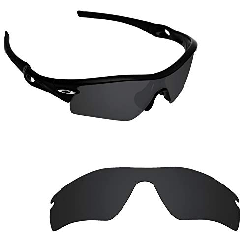 Alphax Stealth Black Polarized Replacement Lenses for Oakley Radar Path/Radar Path Asian Fit
