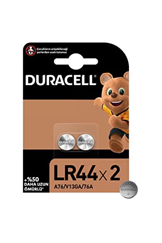 DURACELL SP LR44 B2 Knopfzellen-Batterie 2er Pack 1,5V 125mAh