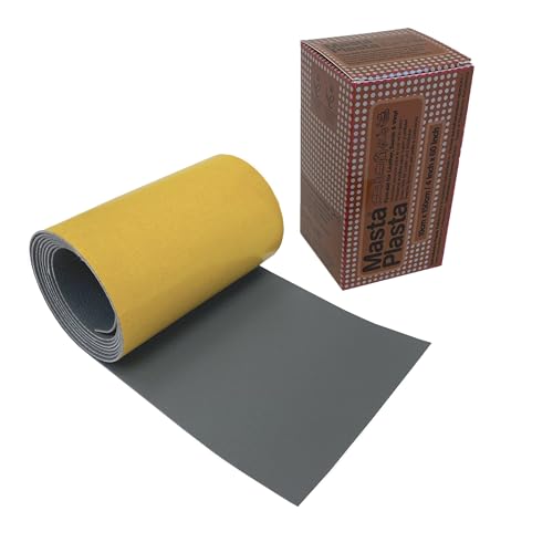 MastaPlasta Reparador de Cuero Autoadhesivo - GRIS 150cm x 10cm. Tu kit de reparación de cuero rápido y sencillo. Calidad de tapicería. Para sofás, asientos de coche y bricolaje