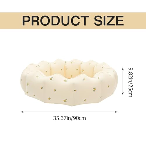 Planschbecken Baby,Runder Aufblasbarer Kinderpool,90cm Planschbecken Klein,Planschbecken für Kinder,Mini Planschbecken,Planschbecken,für Hinterhof,Garten,Balkon.