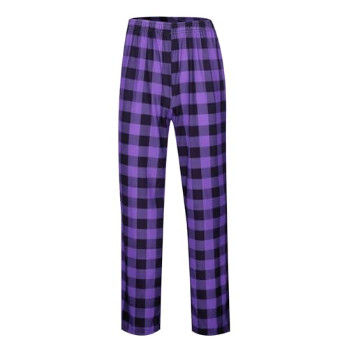 Mens Plaid Pajama Pants Cozy Lounge Pants Baggy Lightweight Buffalo Plaid Pjs Trousers Sleepwear Drawstring Pj Bottoms2