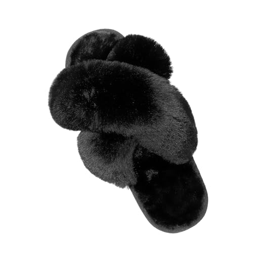 Women's Open Toe Slippers Women's Cross Band Slippers Soft Womens House Shoes2