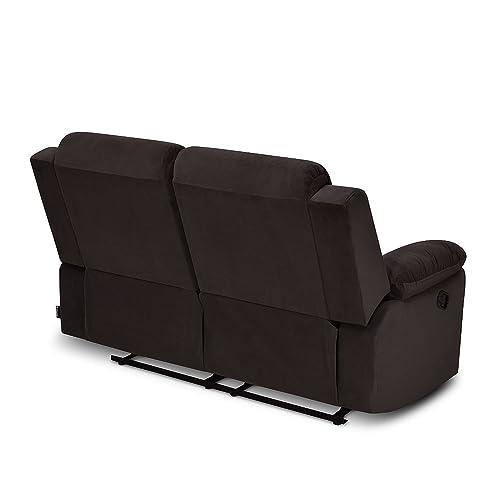 Image of Torque - Rubik 2 Seater Fabric Manual Recliner | Recliner Sofa /Chair for Living Room, Bedroom, Office (Brown) | 1 Year Warranty