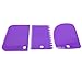 PENGHAO Set di 3 spatole per Crema, Coltello da Pane per Burro dentato ad Arco Dritto da Cucina Fai-da-Te, spatola per Pasta di plastica per Torte, Strumento per Fudge da Forno, Viola