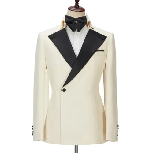 Men Peak Lapel Blazer Solid Color Wedding Party Suit Jacket for Formal Casual Events2