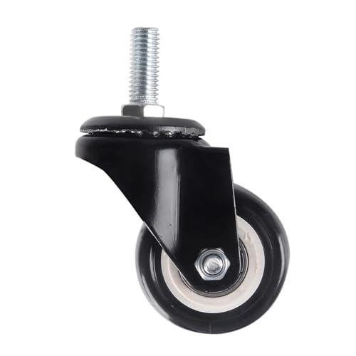 Roulette pivotante 2.5 pouces vis M12 silencieuse pour meuble