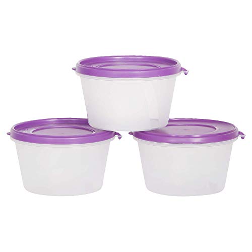 Image of Cutting EDGE Nesterware 750ml Stackable Food Container (Set of 3, Purple)