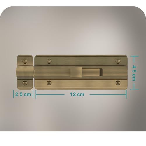 Image of Boniry Premium Heavy Duty Door Latch | Door Stopper Lock | Main Door High Security and Home and Office Doors for Wooden and PVC Door Latch (1, Brass)