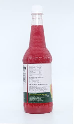 Image of RK HOME MADE NATURAL SYRUP | Pink Guava Syrup Concentrated Syrups & Squash | Gluten Free | 100 % Vegan & Low Fat | A Perfect Drink For House Parties, Picnics, And Road Trips To Everyone's Delight 750 - Ml