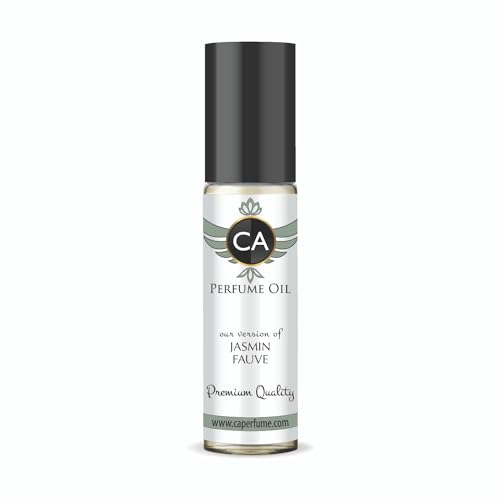 CA Perfume Impression of Jasmin Fauve Unisex Fragrance Oil Floral Scent Long Lasting Perfumes for Women &amp; Men Travel Size TSA Ready Mini Parfum Body Oil Roll-on 0.33 Fl Oz 10ml