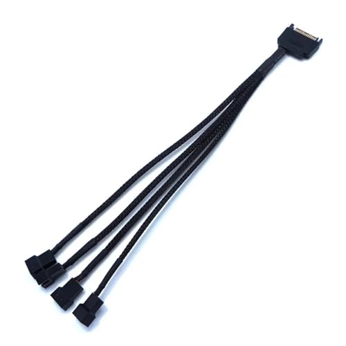 Cable adaptador divisor de ventilador 1 a 4 SATA 15Pin a 3/4Pin miniatura 5