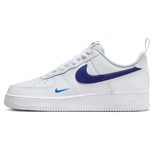 Nike HF3836-100 Nike Air Force 1 '07 Homme White/Deep Royal Blue-LT Photo Blue EU 44