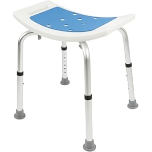 Karat Douchekruk, in hoogte verstelbare douchestoel, 38-53 cm, belastbaar tot 180 kg, antislip en stabiel, antislip rubberen voeten, badstoel