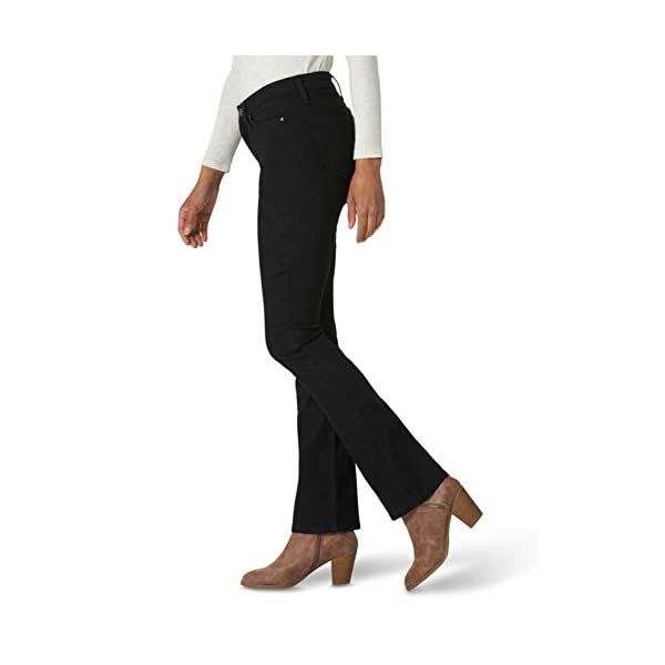 Lee-Womens-Petite-Regular-Fit-Bootcut-Jean Lee Women's Regular Fit Bootcut Jean, Black, 2 Petite