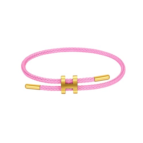 Image of AIMADE Bracelets for Women Adjustable Charm Bracelet, 18k Gold-plated Buckle Design Titanium Steel Wire Rope Women's Gift Jewelry