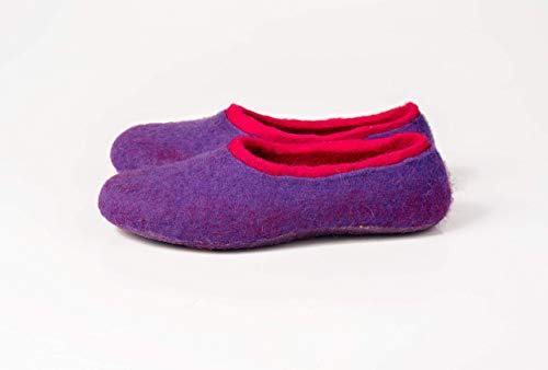 Felted Wool Slippers for Women Ultra Violet - Mothers Day Gifts2