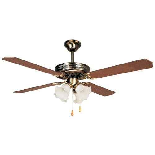 Orbegozo CT 10132 M - Ventilador de techo con luz, 4 palas reversibles, diámetro 132 cm, 60 W y 3...