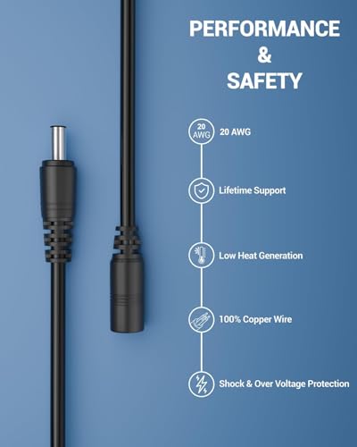 Image of 5 Pair Ultra Thick DC Power Connector Set, 12V 5A Male & Female Screw Terminal Adapter, 5.5mm x 2.1mm Solderless Barrel Jack for High-Power CCTV Security Camera, LED Strips & DVR