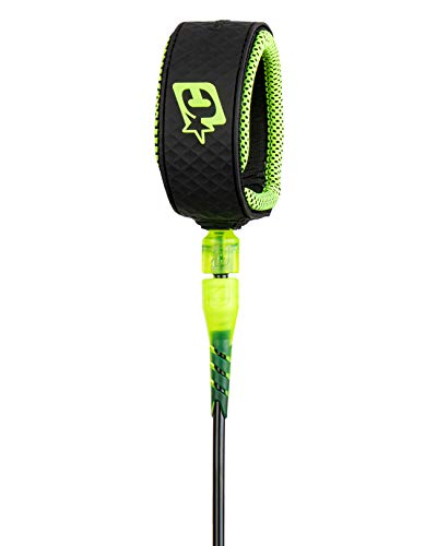 Creatures of Leisure Creatures Relliance Pro Leash 6'0' Black Lime, Adultos Unisex, Unicolor, Talla única