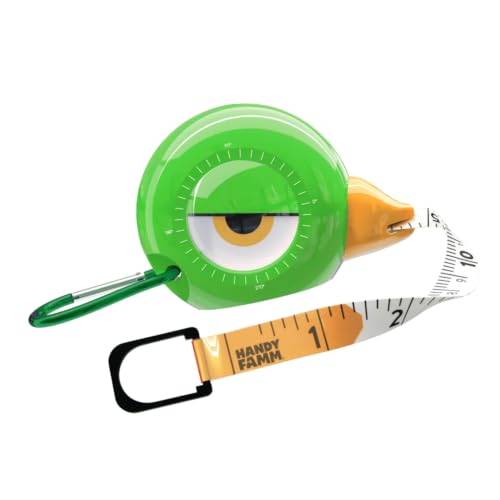 Handy Famm Kids Tape Measure, 8ft Retractable Measuring Tape, Green Yaya
