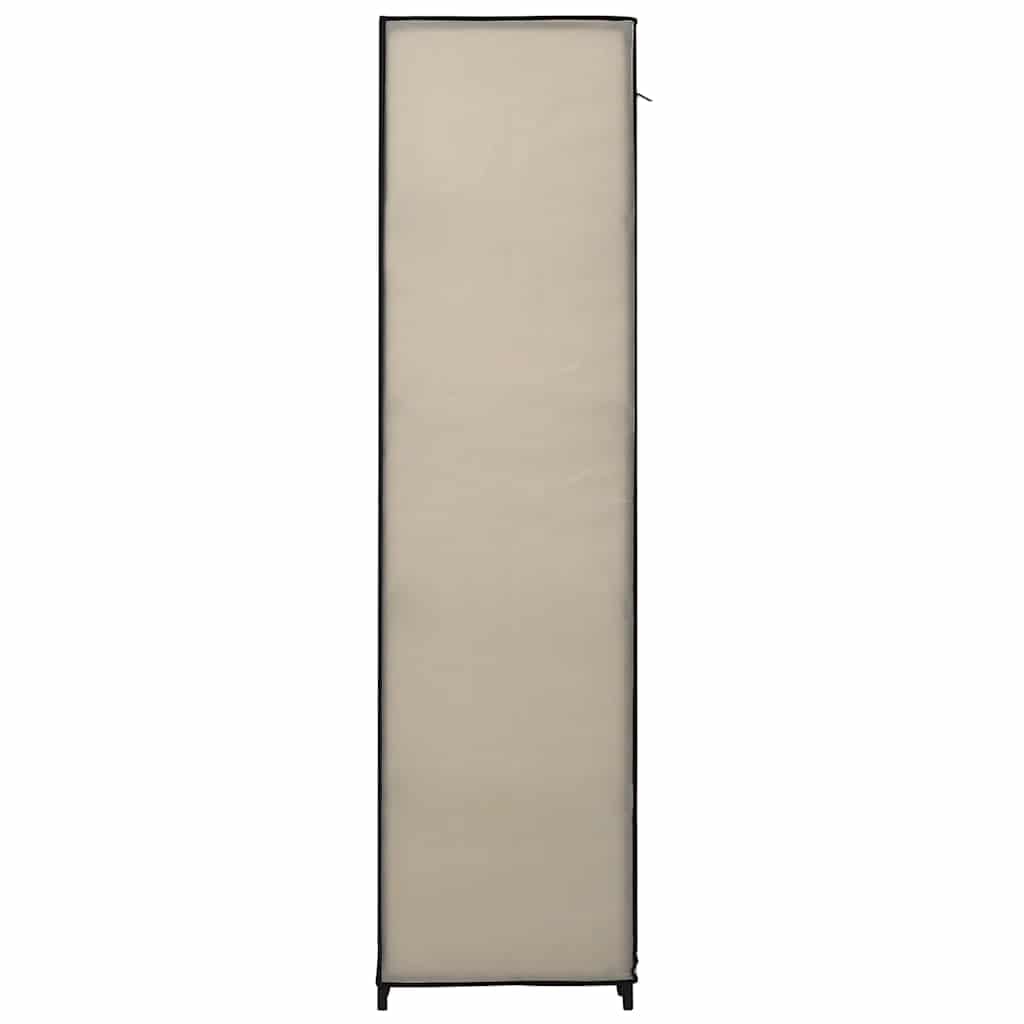 vidaXL Faltschrank Kleiderschrank Stoffschrank Campingschrank Garderobe Schrank Regal Textilschrank Garderobenschrank Creme 110x45x175cm Stoff