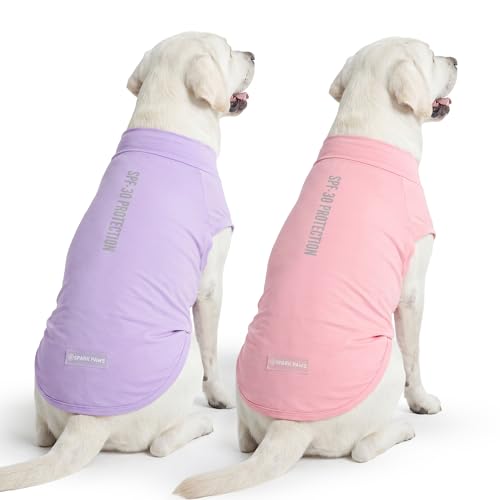 Spark Paws Sunblock Dog T-Shirt, SPF30 Protection, Lightweight Breathable Quick Dry for Dogs with...