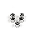 TEAMWILL Steel Bike Chainring Bolts 6.5 Single 8.5 Double Triple Speed Nut Screws (20PCS 6.5mm for Single Speed)