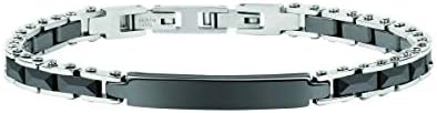 Sector No Limits Bracciale da uomo, Collezione CERAMIC, lunghezza 22 cm, in acciaio e ceramica – SAFR06