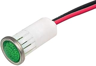 VCC (VISUAL COMMUNICATIONS COMPANY) 1092D5-125VAC LED Panel Mount Indicator, Green, 125 VAC, 12.7 mm, 25 mA, 12 cd, Not Rated