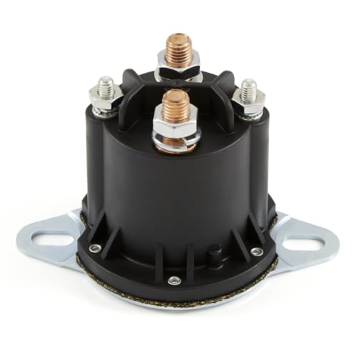 12V Motor Relay Solenoid 4-terminals w/ (2) 5/16-24 & (2) Non-Grounded Replacement for Snow Plow...
